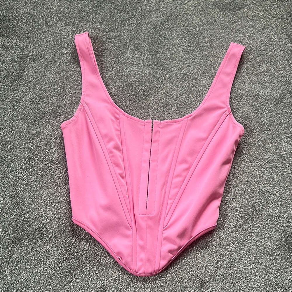 SHEIN Pink Corset Top